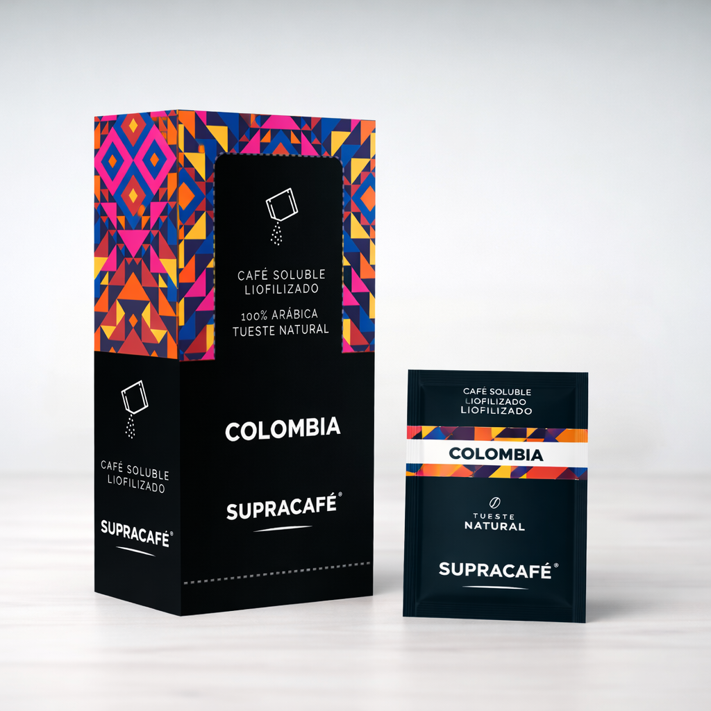 Café de Colombia soluble liofilizado en sobres