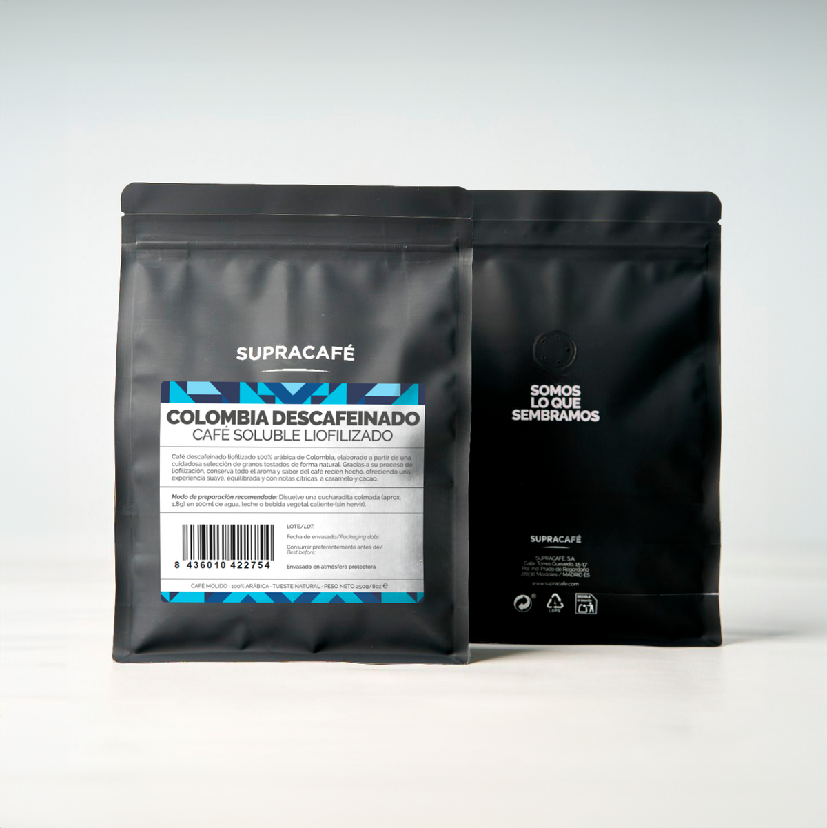 Café de Colombia Descafeinado soluble liofilizado 250g