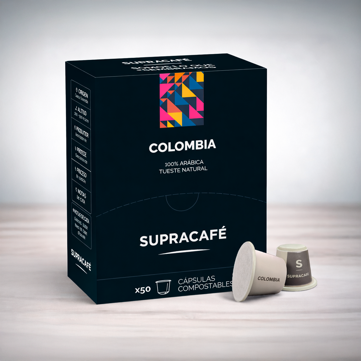 Cápsulas Colombia Cauca · Compostables