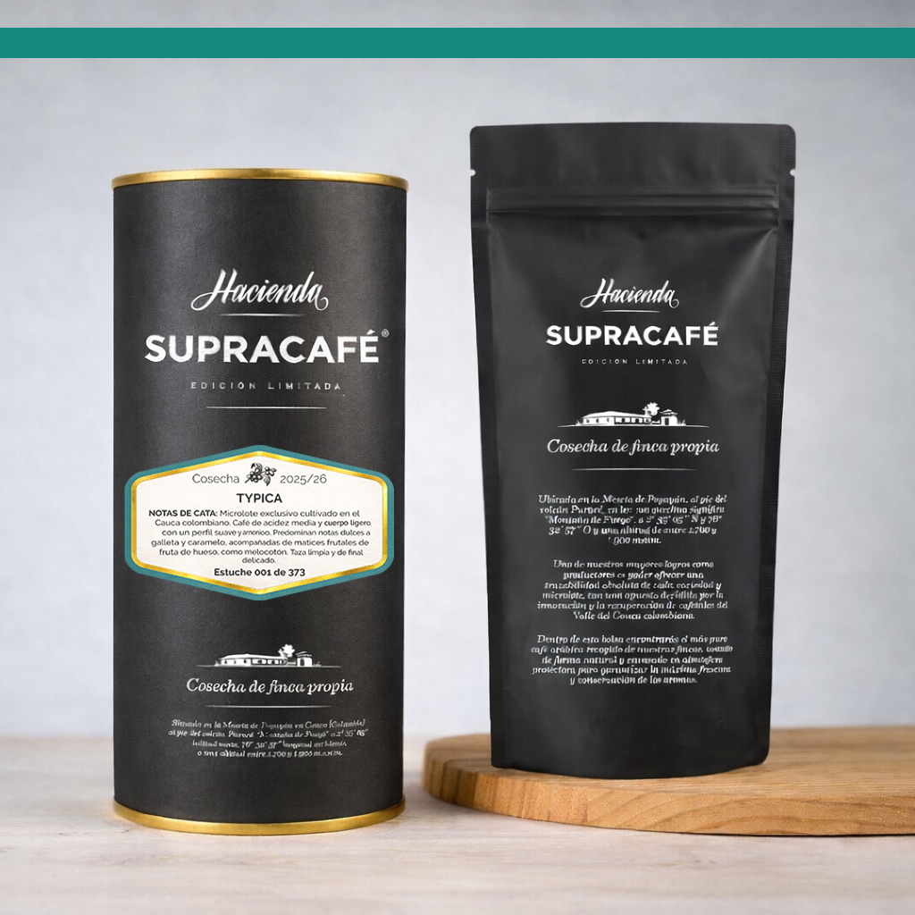 Café de Colombia de cosecha propia Hacienda Supracafé Typica 250g