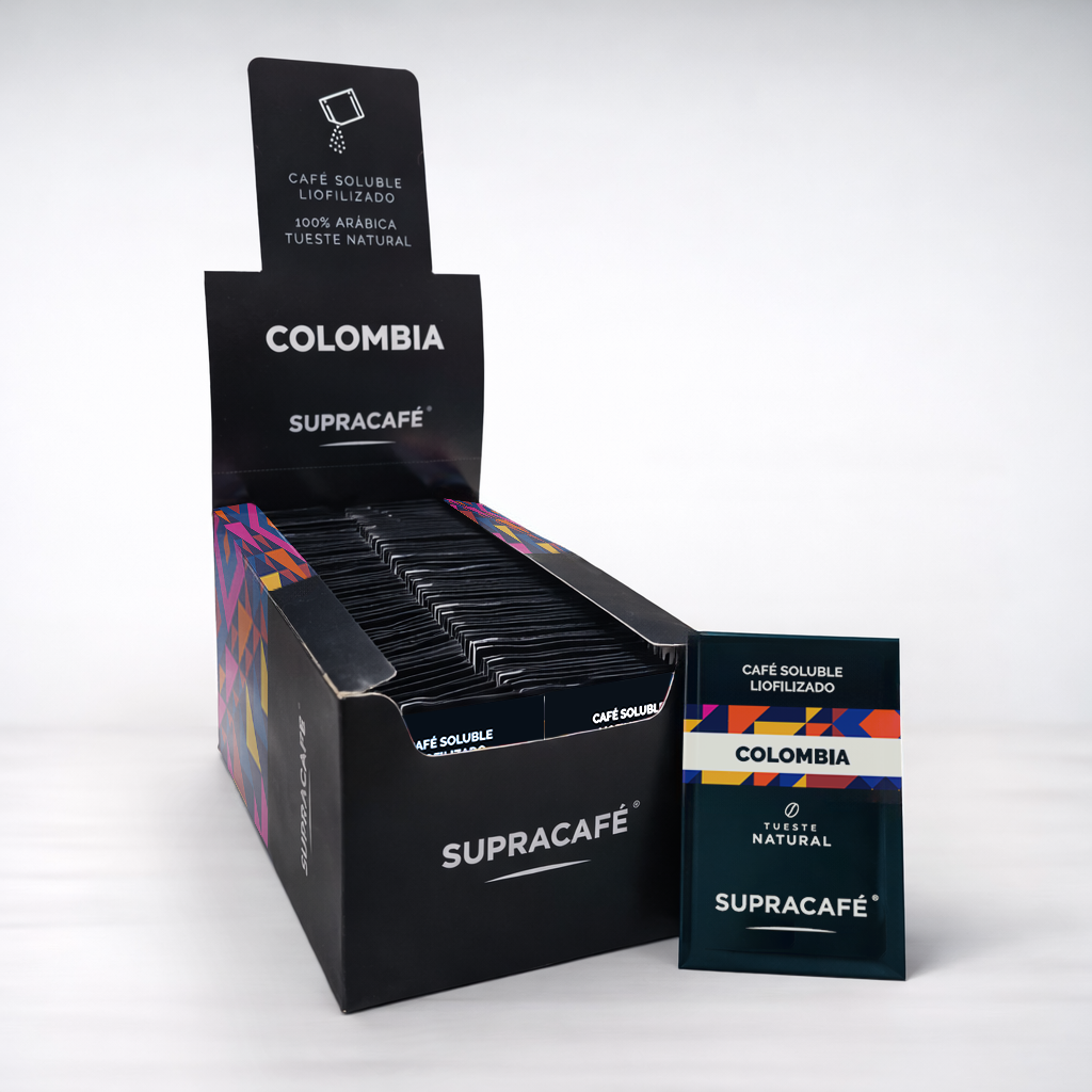 Café de Colombia soluble liofilizado en sobres